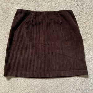 Brown Corduroy Skirt